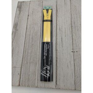 Vintage J&P Coats Flex Knit All Purpose Zipper 16" Yellow 157-A